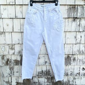 Zara Denim Buttons Fly High Rise Jeans